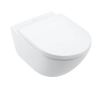 Унитаз подвесной Villeroy & Boch Subway 3.0 безободковый с сиденьем SoftClosing CeramicPlus 4670TSR1
