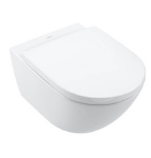 Унитаз подвесной Villeroy & Boch Subway 3.0 безободковый с сиденьем SoftClosing CeramicPlus 4670TSR1