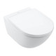Унитаз подвесной Villeroy & Boch Subway 3.0 безободковый с сиденьем SoftClosing CeramicPlus 4670TSR1