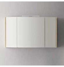 Зеркальный шкаф Cerasa Velvet 120х63х17 см 3 дверцы LED Tavolato Biscotto S71 762 C0