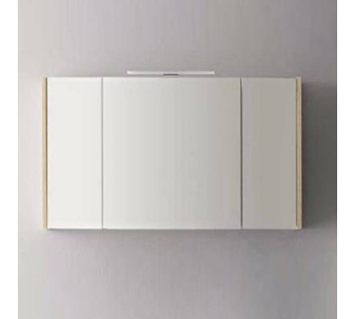 Зеркальный шкаф Cerasa Velvet 120х63х17 см 3 дверцы LED Tavolato Biscotto S71 762 C0