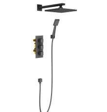 Душевая система встраиваемая с термостатом Timo Tetra-Thermo SX-0179/03SM черный SX-0179/03SM