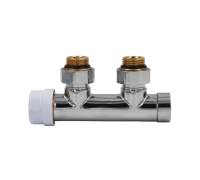 Узел нижнего подключения Primoclima Thermolink термостатический угловой левый 1/2 x 3/4 Хром PC710AW