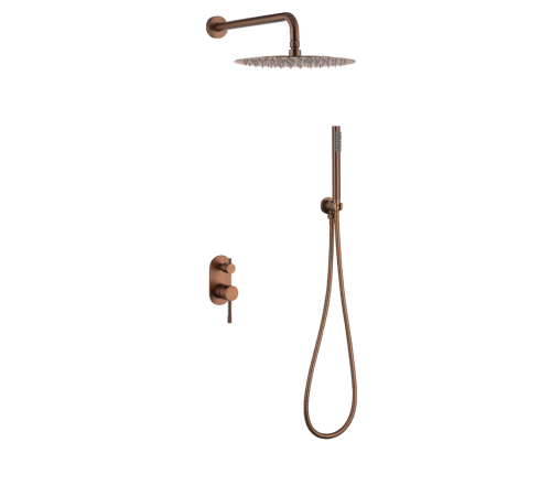 Душевой комплект встраиваемый Boheme Uno без излива brushed bronze 464-BRB