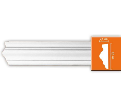Молдинг DECOMASTER 97022 полиуретановый гладкий 65x21x2400 мм 97022