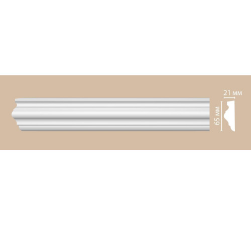 Молдинг DECOMASTER 97022 полиуретановый гладкий 65x21x2400 мм 97022