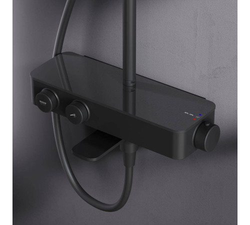 Душевая система AM.PM Inspire V2.0 с термостатом черный матовый F0750A522