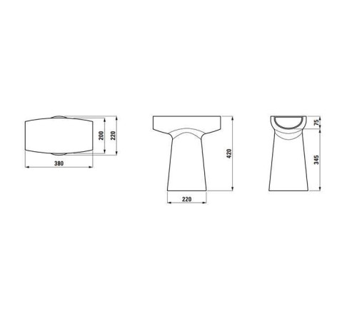 Скульптура керамическая Laufen Home collection BABOON 38x20x42 см напольная белый глянцевый 8.7026.1.000.000.1