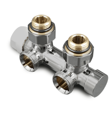 Узел нижнего подключения Primoclima Thermolink термостатический угловой правый 1/2 x 3/4 Хром PCS3412PC