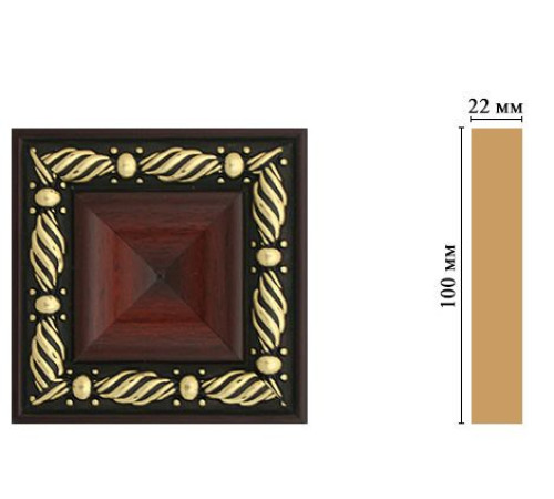 Вставка декоративная DECOMASTER D207 100x100x22 мм D207-52