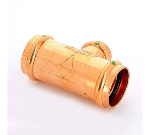 Тройник пресс медный Viega Profipress 35x22x35 мм 292034