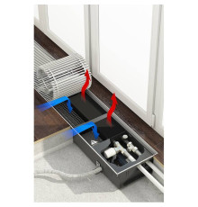 Внутрипольный конвектор Varmann Qtherm Q 230х75х2250 мм с вентилятором Q 230.75.2250 RR U EV1