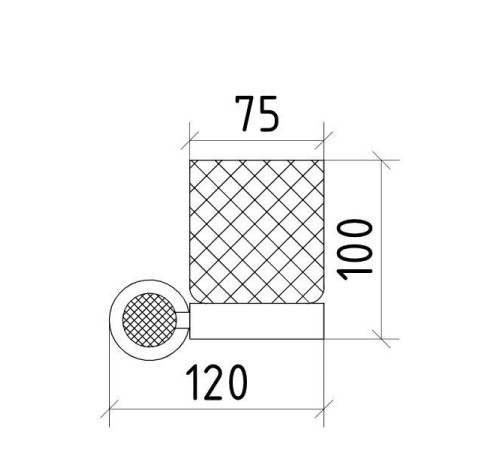 Стакан для зубных щеток подвесной Boheme Royal Cristal бронза 10924-BR