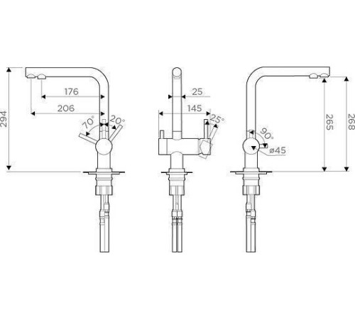 Смеситель для кухни Omoikiri Nagano-LG с фильтром Pure Drop Lite светлое золото 4178.8028
