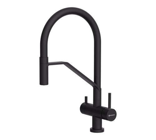 Смеситель для кухни Omoikiri Akeno GB-BL с гибким изливом и каналом для фильтра графит 4994547