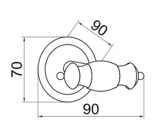 Крючок для ванной Boheme Palazzo двойной подвесной золото 10156