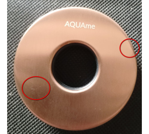 Держатель верхнего душа Aquanet AQM8702BC 400 мм настенный медь шлифованная AQM8702BC