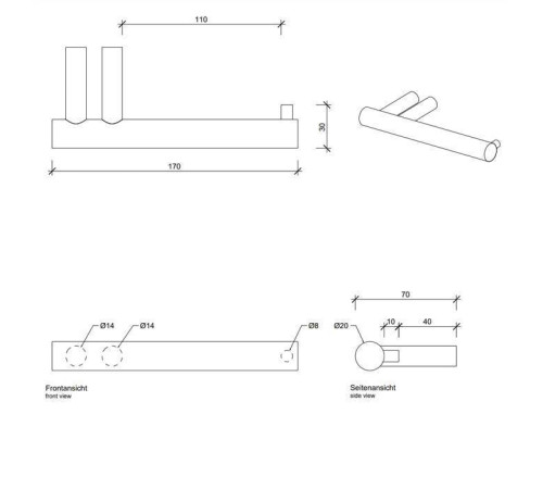 Держатель туалетной бумаги подвесной Decor Walther Bar TPH1 хром 0856600