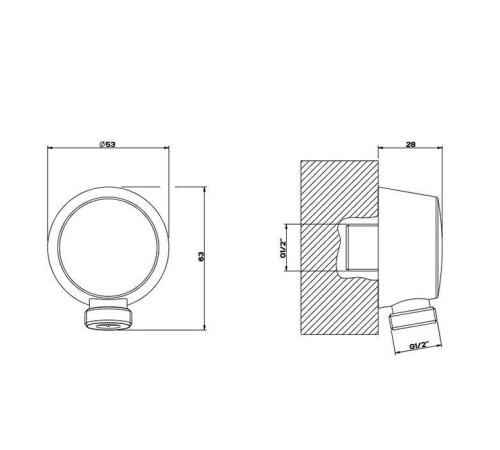 Вывод воды Gessi Emporio Black XL 47269#299