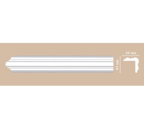 Молдинг гладкий DECOMASTER DP-333F гибкий полиуретан 44х44х2400 мм DP-333F