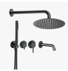 Душевая система Aquanet с изливом для ванны металл AQM8408GM