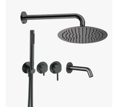 Душевая система Aquanet с изливом для ванны металл AQM8408GM