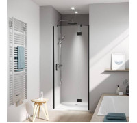 Дверь в нишу Kermi LIGA с неподвижным сегментом 1200x2000 мм Schwarz Soft прозрачное стекло Kermiclean LI SFR 12020 3PK