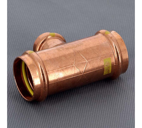 Тройник пресс медный Viega Profipress G 35x22x35 мм 346072