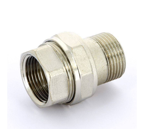 Разъемное соединение НВ Uni-Fitt прямое никелированное с плоской прокладкой 1 656N4000