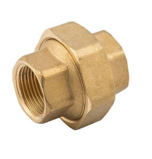 Сгон прямой американка General Fittings ВВ 1 1/4 латунь плоское уплотнение 21114