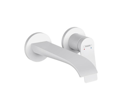 Смеситель для раковины Hansgrohe Vivenis настенный излив 195 мм белый матовый 75050700
