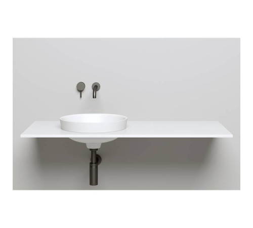 Раковина накладная Salini Marea 41.5х41.5х16 см S-Stone белый матовый 1802203M