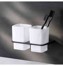 Стакан для зубных щеток двойной AM.PM Inspire V2.0 настенный черный матовый A50A343422