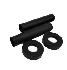 Комплект декоративных трубок SR Rubinetterie L70 x Ø18-20-1/2 чёрный матовый 0491-1500V07S