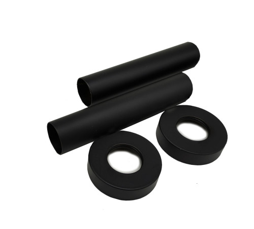 Комплект декоративных трубок SR Rubinetterie L70 x Ø18-20-1/2 чёрный матовый 0491-1500V07S