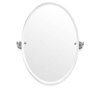 Зеркало овальное Tiffany World Harmony 021 56х66 см вращающееся белый/хром TWHA021bi/cr