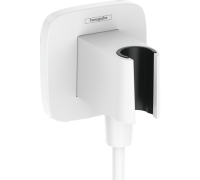 Шланговое подсоединение с держателем для душа hansgrohe FixFit Porter Q матовый белый 26887700
