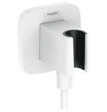 Шланговое подсоединение с держателем для душа hansgrohe FixFit Porter Q матовый белый 26887700