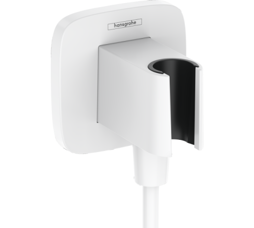 Шланговое подсоединение с держателем для душа hansgrohe FixFit Porter Q матовый белый 26887700