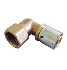 Угольник-переходник прессовый REHAU RAUTITAN RX с внутренней резьбой 20x1/2 бронза 1512445