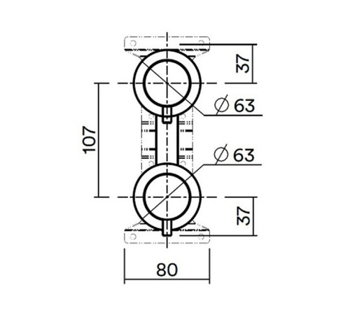 Встраиваемая часть настенного смесителя QuadroDesign с переключателем Brushed Stainless Steel IN047AS