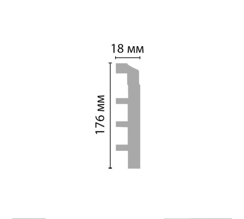 Плинтус напольный DECOMASTER A246 176х18х2000 мм A246