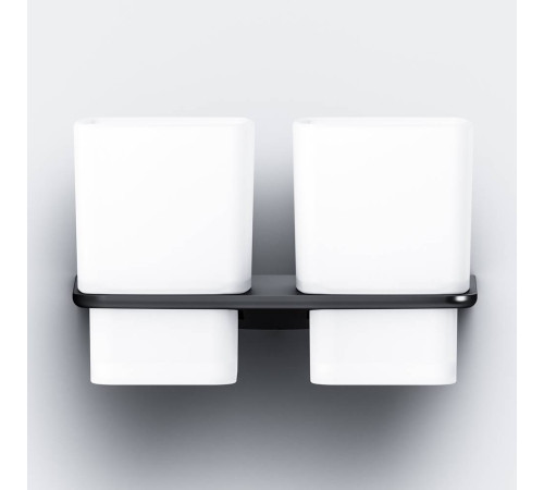 Стакан для зубных щеток двойной AM.PM Inspire V2.0 настенный черный матовый A50A343422