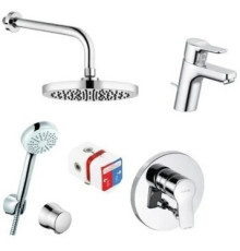 Душевой набор 7 в 1 KLUDI PureEasy со смесителем для раковины 376300565