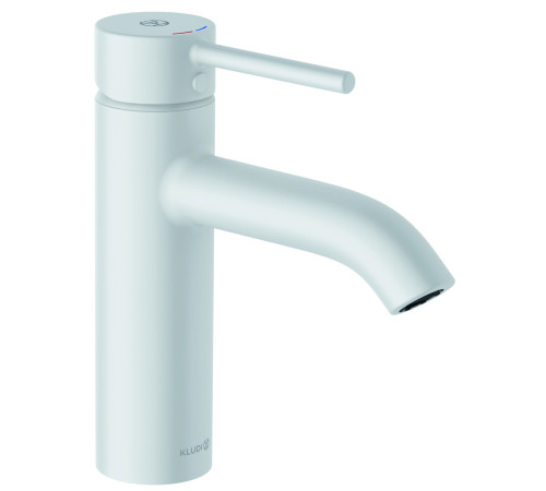 Смеситель для раковины Kludi Bozz 100 мм с донным клапаном Push-Open белый матовый 382885376