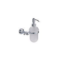 Дозатор для жидкого мыла подвесной Boheme Revolut сатиновое стекло хром RE 127.51