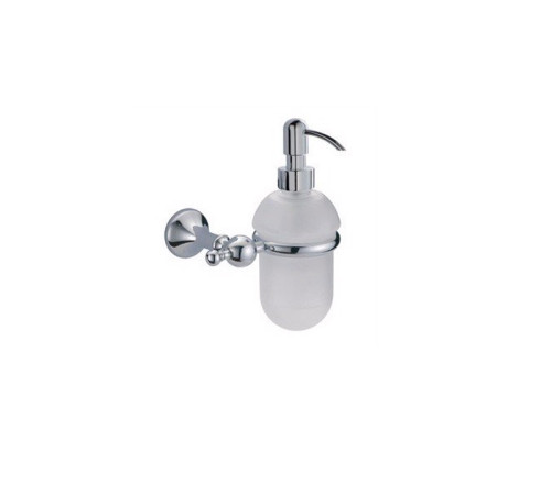 Дозатор для жидкого мыла подвесной Boheme Revolut сатиновое стекло хром RE 127.51