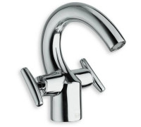 Смеситель для раковины Tres двухвентильный с донным клапаном хром SZ22651