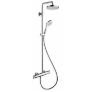Душевая система Tres с термостатом верхним и ручным душем хром SZ45651