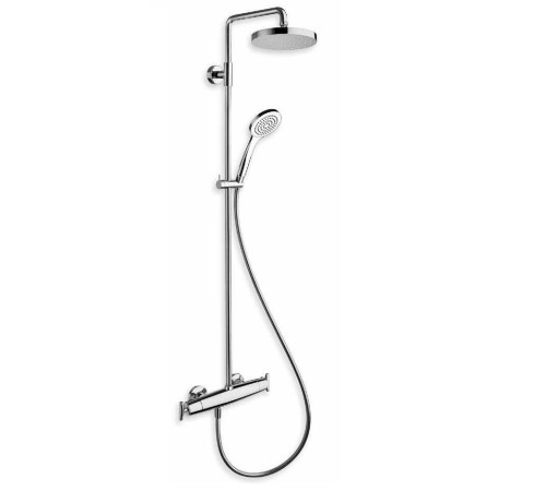 Душевая система Tres с термостатом верхним и ручным душем хром SZ45651
